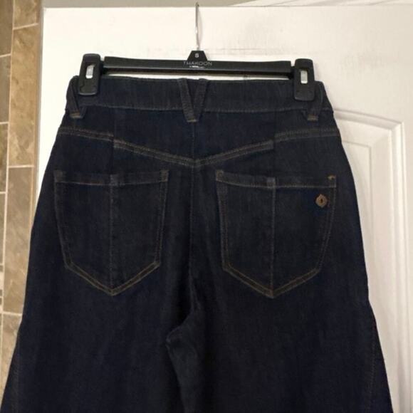 DEMOCRACY NWT Sky Rise Absolution Wide Leg Cargo Dark Indigo Wash Jeans Size 0 - Picture 10 of 14